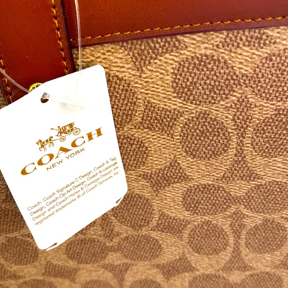 COACH TAN TRUFFLE /RUST LARGE CROSSBODY BAG NWT final price - Picture 12 of 17